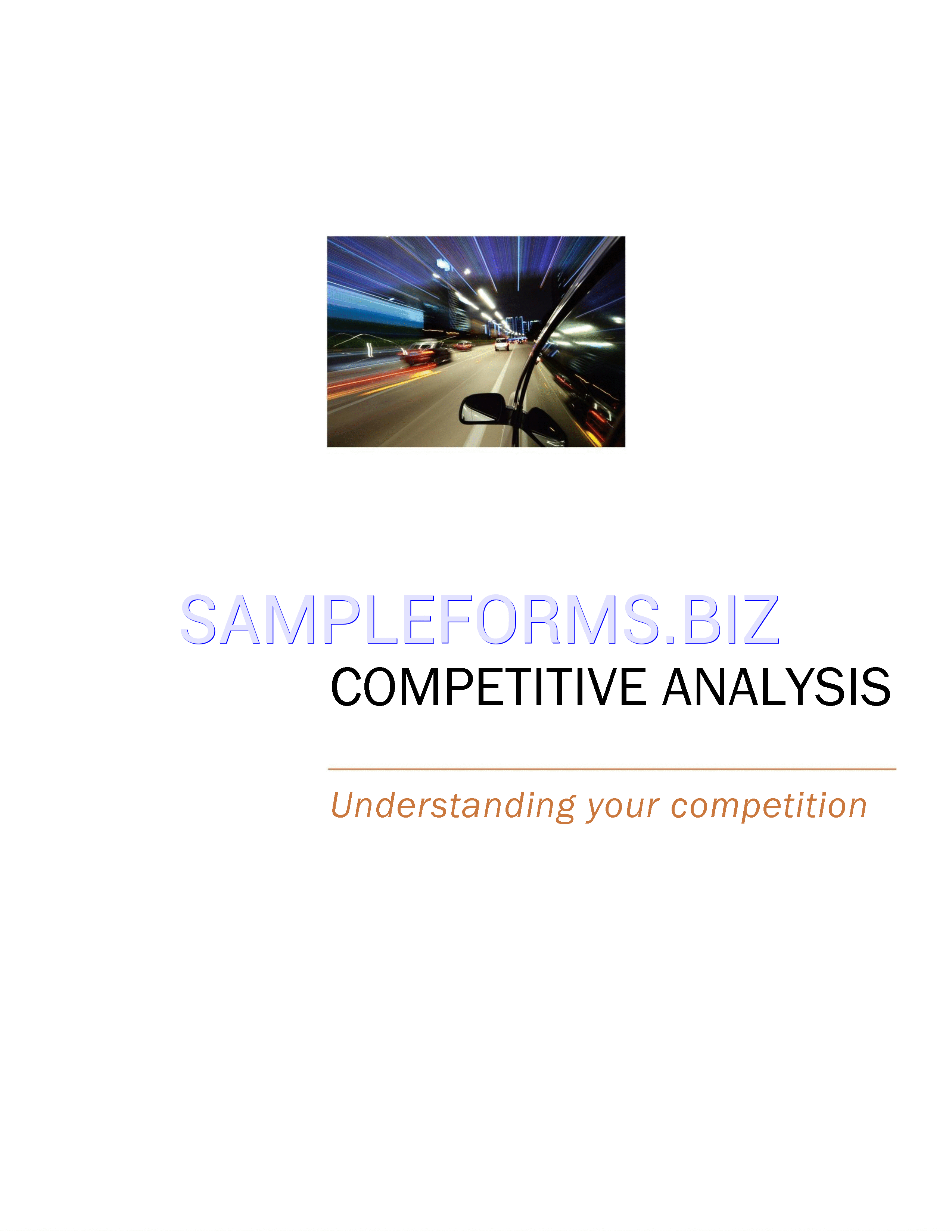Preview free downloadable Competitive Analysis Template 1 in PDF (page 1)